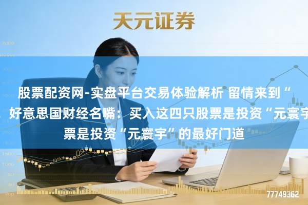 股票配资网-实盘平台交易体验解析 留情来到“元寰宇”宇宙！好意思国财经名嘴：买入这四只股票是投资“元寰宇”的最好门道