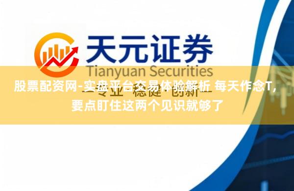 股票配资网-实盘平台交易体验解析 每天作念T, 要点盯住这两个见识就够了